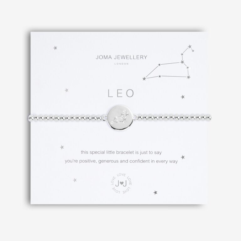 Joma Jewellery 'a little' bracelet with pretty little charm, presented on a sentiment card which reads:  'This special little bracelet is just to say, you're positive, generous and confident in every way'  Beautifully packaged in it's own Joma Jewellery envelope and gifting card.