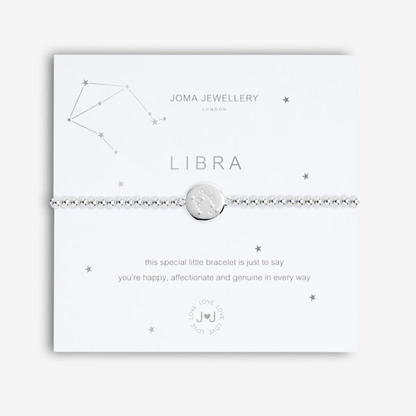 Joma Jewellery 'a little' bracelet with pretty little charm, presented on a sentiment card which reads:  'This special little bracelet is just to say, you're happy, affectionate and genuine in every way'  Beautifully packaged in it's own Joma Jewellery envelope and gifting card.
