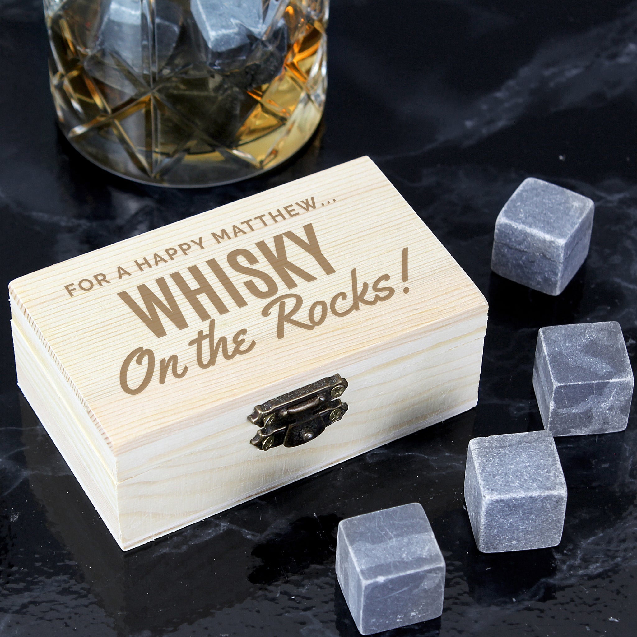 Personalised Whisky Stones Set 