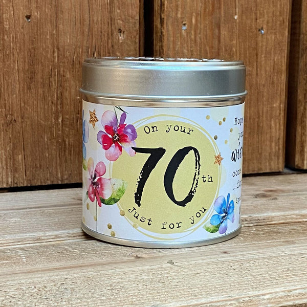 Tin Candle - 70th Birthday