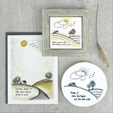 White porcelain coaster with traditional East Of India Illustration