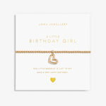 Gold plated Joma jewellery bracelet with hanging heart charm