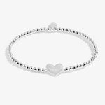 Joma beaded stretch bracelet with heart charm