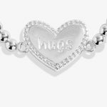 Joma beaded stretch bracelet with heart charm