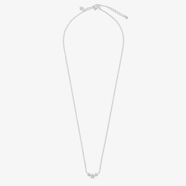 Joma jewellery silver plated necklace with star pendant presented in Christmas cracker gift box