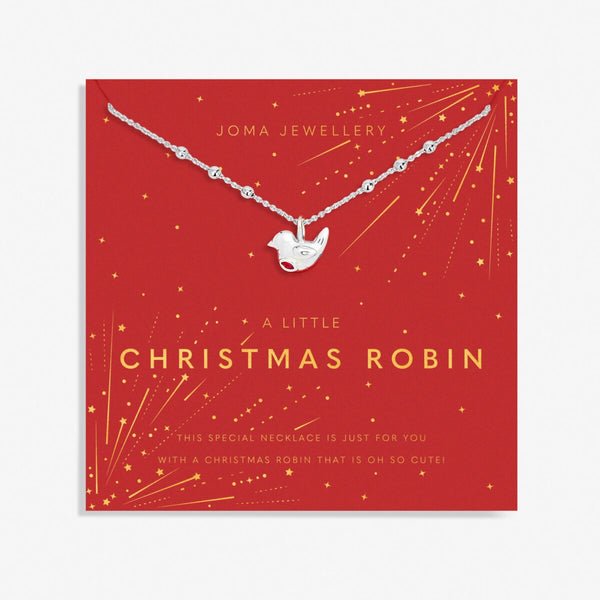 Joma jewellery Christmas necklace with robin charm