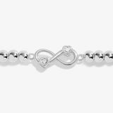 Joma Jewellery beaded stretch bracelet with infinity charm