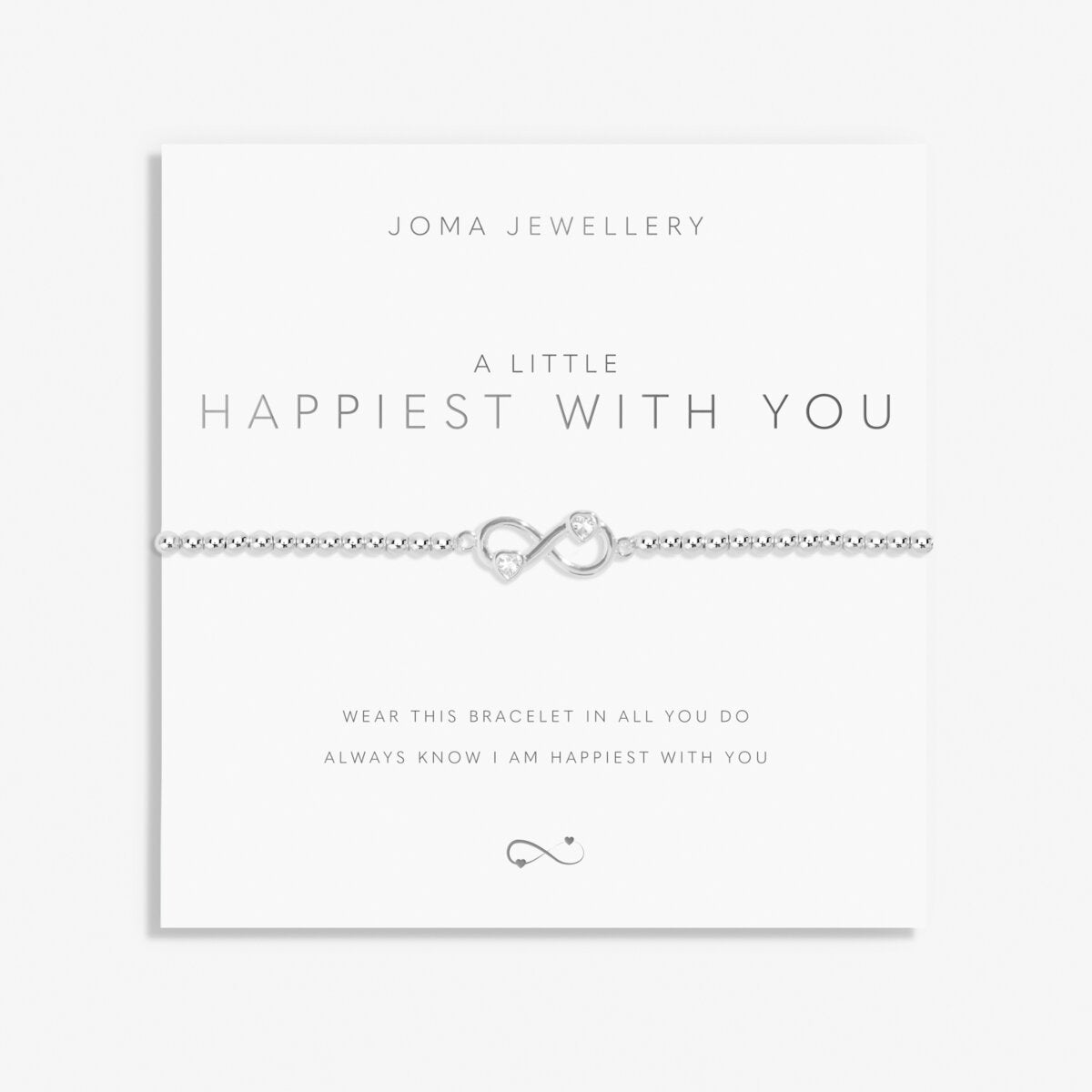 Joma Jewellery beaded stretch bracelet with infinity charm