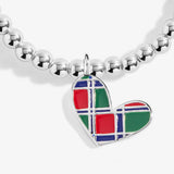 Joma Jewellery 'A Wee' Tartan Heart Bracelet