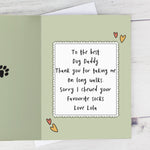 Personalised Father's Day Card from the dog. Upload a photo and put your own message on it.