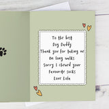 Personalised Father's Day Card from the dog. Upload a photo and put your own message on it.