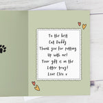 Personalised Father's Day card from the cat with photo upload and personalisation on front and inside.