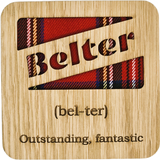 Scottish Tartan 'Belter' cut out coaster with oak veneer and felt backing.