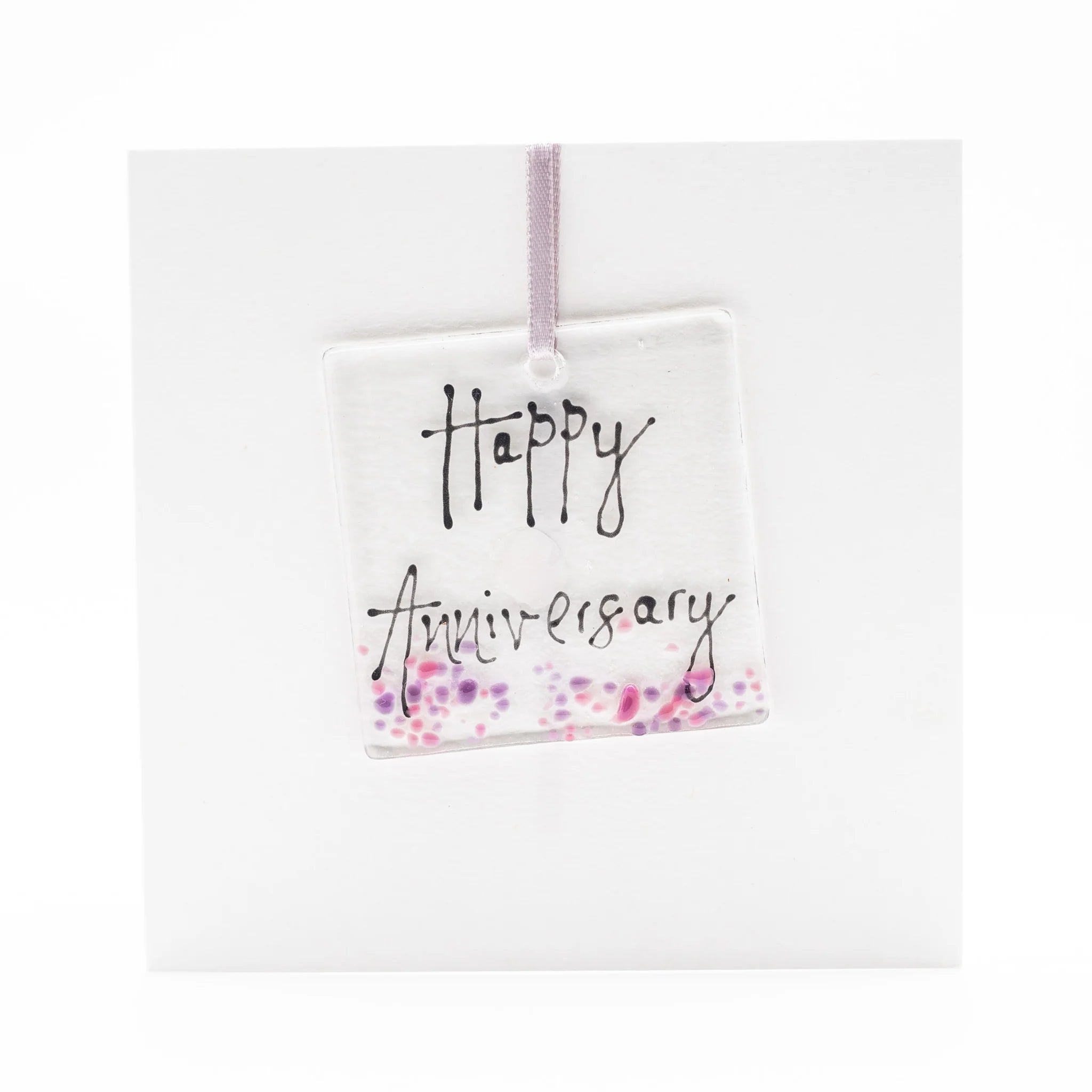 Marc Peters Glass Greeting Card - Happy Anniversary
