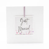 Marc Peters Glass Greeting Card - Just Married