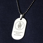 St Christopher Stainless Steel Dog Tag