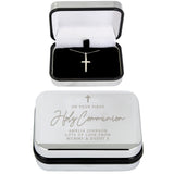 Sterling silver cross necklace with trinket box