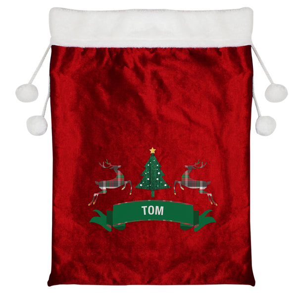 Personalised Nordic Red Santa Sack