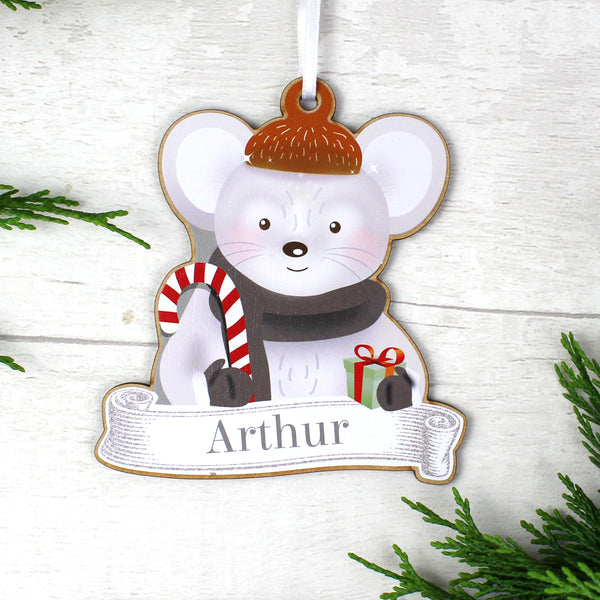 Mouse personalised Christmas decoration