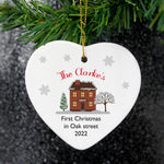 Ceramic Heart Now Home Christmas Decoration