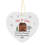 Ceramic Heart Now Home Christmas Decoration
