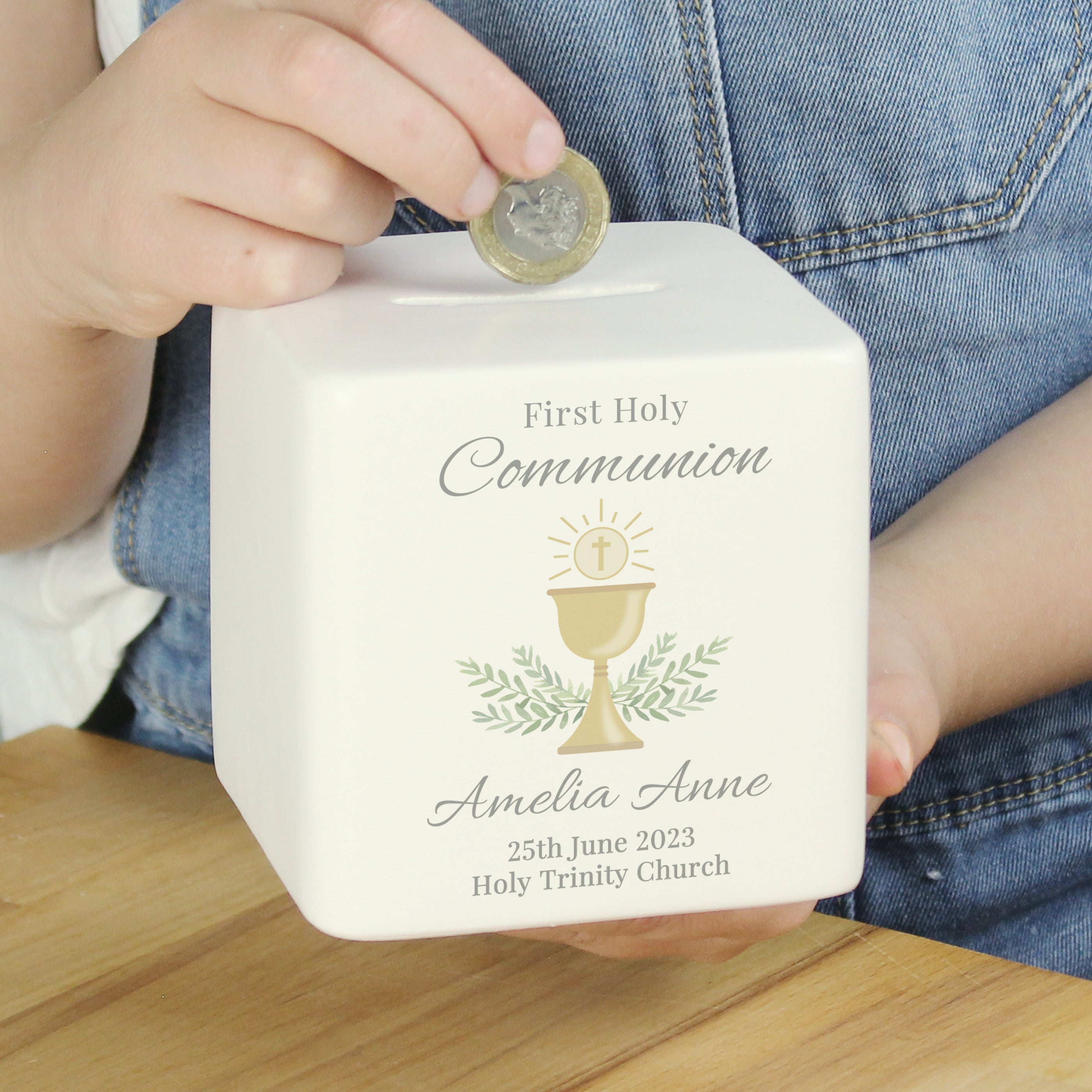 Square ceramic money box