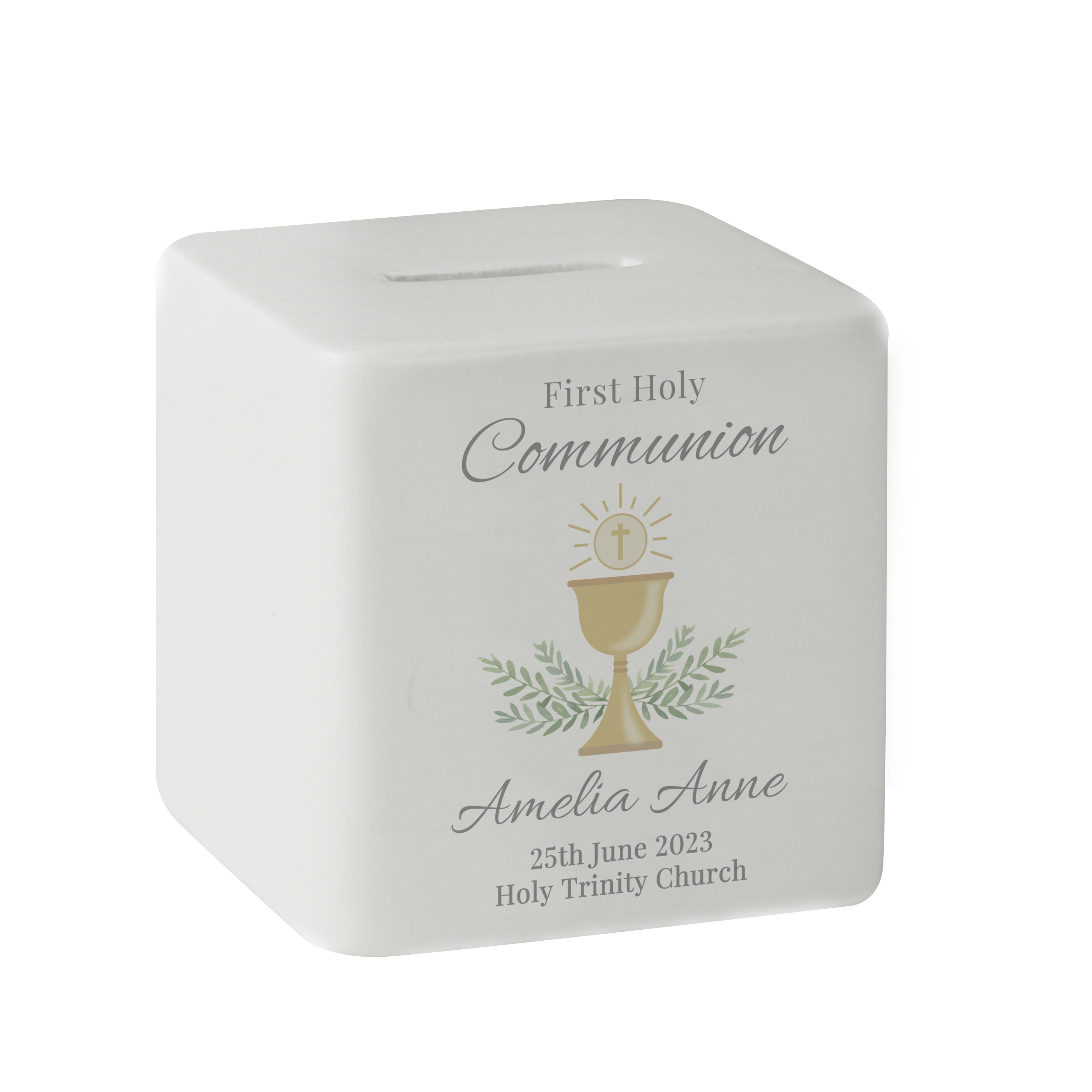 Square ceramic money box