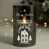 Personalised smoked glass LED wax candle