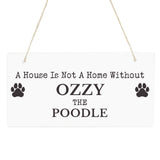 Personalised Paw Print Dog Breed Wooden Sign