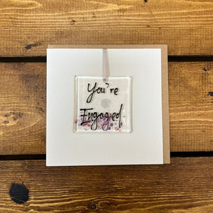 Marc Peters Glass Greeting Card - You're Engaged