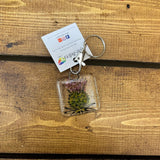 Marc Peters Glass Keyring - Thistle