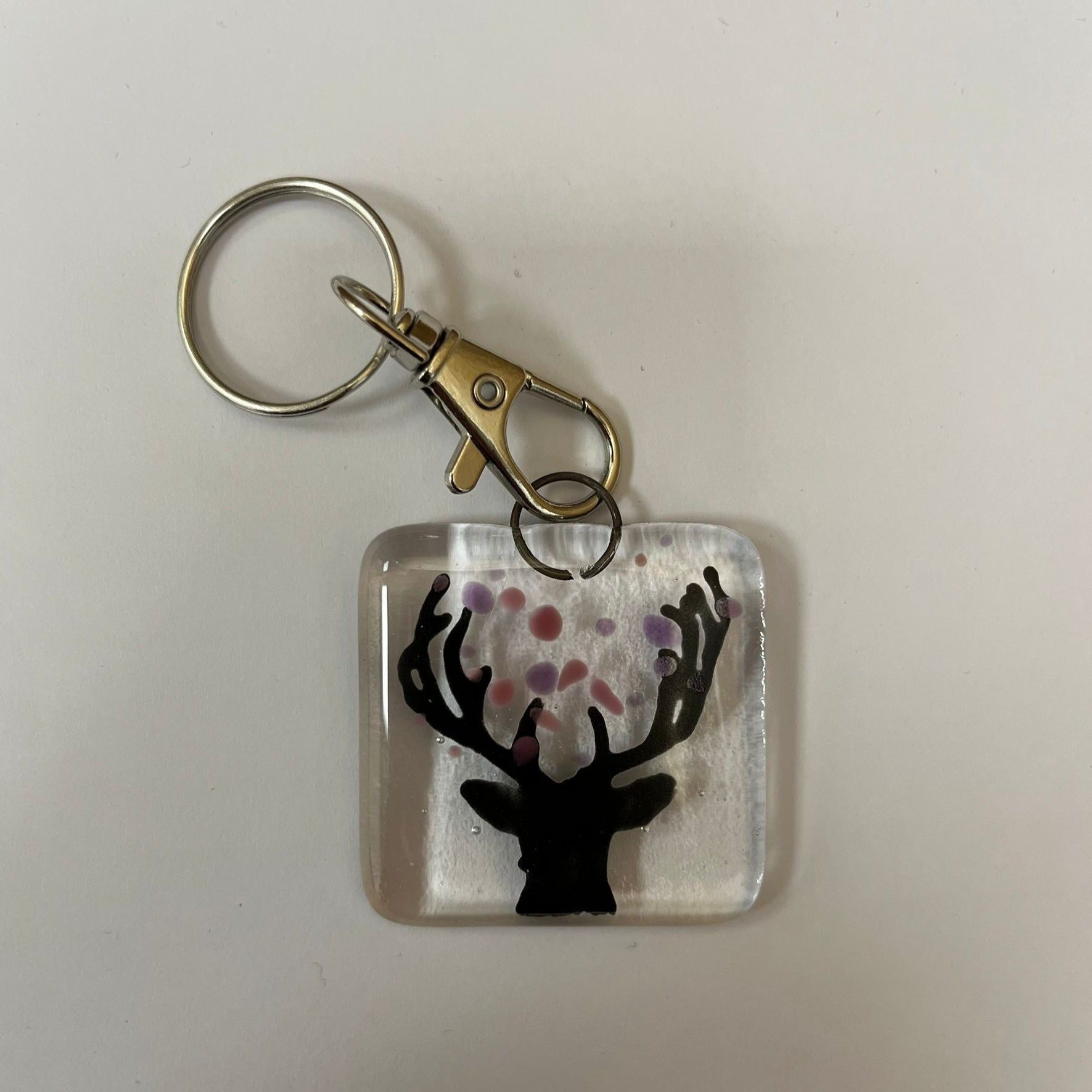 Marc Peters Glass Keyring - Stag
