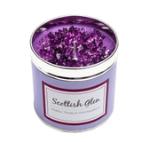 Candle with text saying 'Scottish Glen'