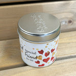 Bridesmaid tin candle with sparkles
