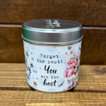 Tin gran candle with added sparkles