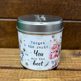 Tin gran candle with added sparkles