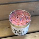 Tin niece sentimental candle with added sparkles