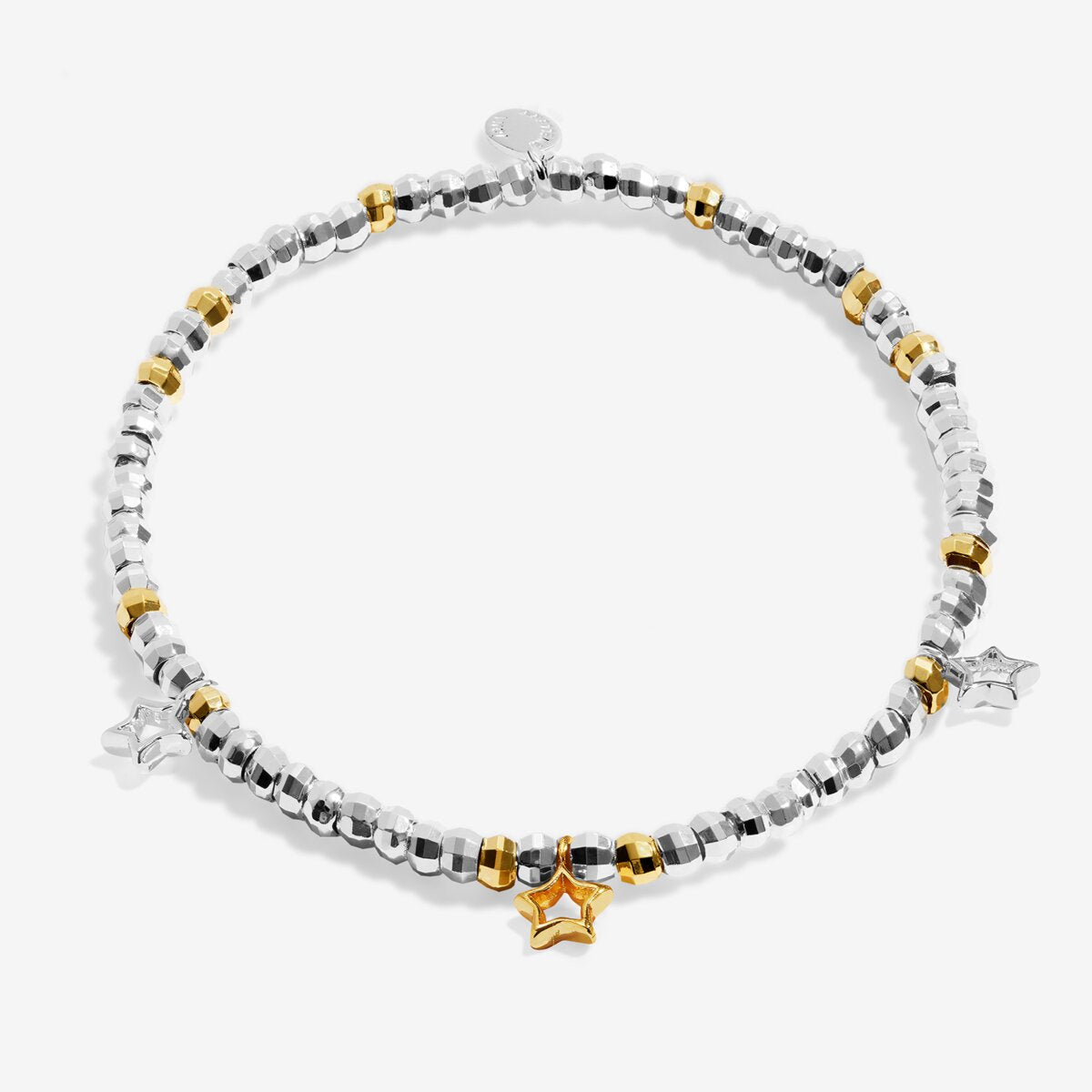 Joma beaded bracelet with trio charm design