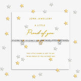 Joma beaded bracelet with trio charm design