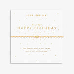 Joma Jewellery gold plated stretch beaded bracelet with heart charm and presented on a foil stamped sentiment card.