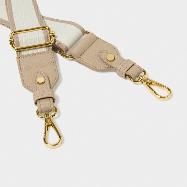 Light taupe detachable bag strap