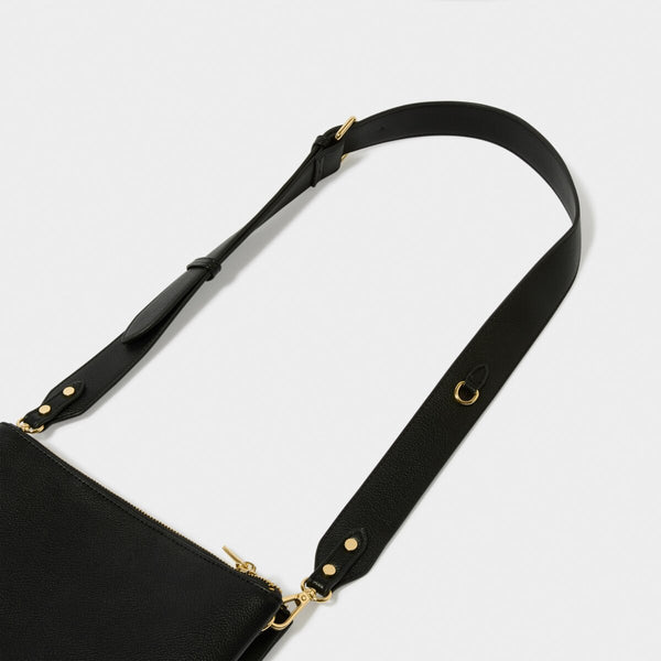 black detachable crossbody bag strap