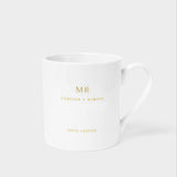 Katie Loxton white porcelain mug set for Mr and Mrs. Comes beautifully boxed.