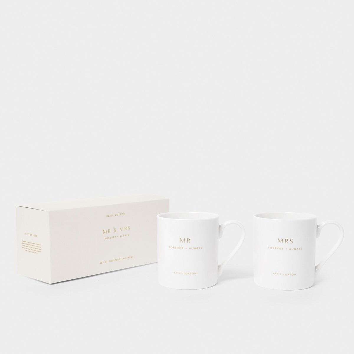 Katie Loxton white porcelain mug set for Mr and Mrs. Comes beautifully boxed.