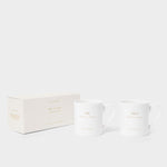 Katie Loxton white porcelain mug set for Mr and Mrs. Comes beautifully boxed.