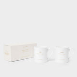 Katie Loxton white porcelain mug set for Mr and Mrs. Comes beautifully boxed.