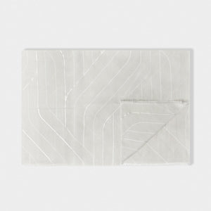 Grey geometric foil printed scarf