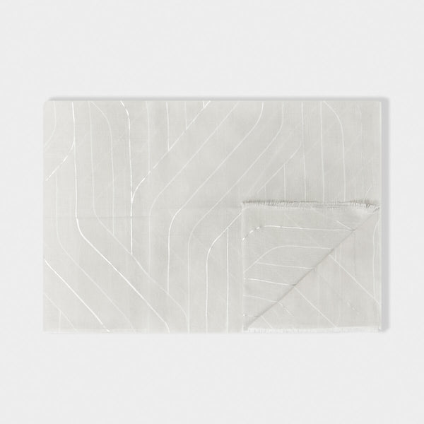 Grey geometric foil printed scarf