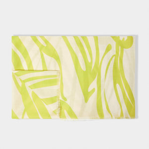 Katie Loxton scarf with zebra print in lime and off white