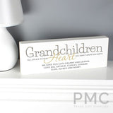 Personalised Grandchildren Mantel Block